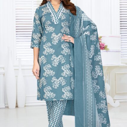 KP 393 Mal Cotton| 3 Piece Suit ₹695 (Set)