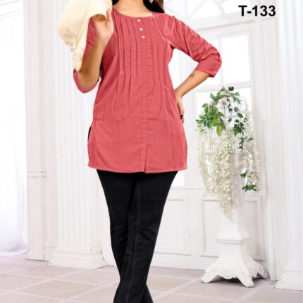 T 133 Linen Cotton| Tunic/Short Tops ₹195 (Set)