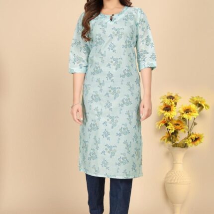 K 15 Cotton Slub | Single Kurti ₹195 (Set)